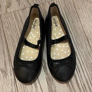 Cat & Jack Kids Black Dress Shoes with Bow